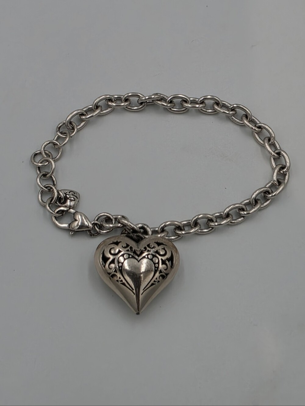 Brighton Puffed Heart Charm Bracelet